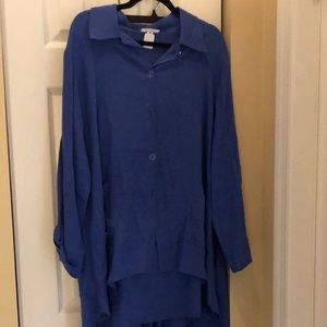 🦋Parmi linen oversized button down lightweight tunic top - jacket with pockets